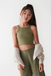 8-14 Yaş Pavlova Kız Çocuk Crop-Yeşil