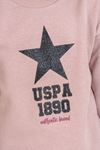4-14 Yaş Lisanslı Us Polo Assn Kız Çocuk Takım-Pudra