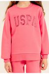 4-14 Yaş Lisanslı Us Polo Assn Kız Çocuk Takım-Pembe