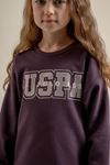 4-14 Yaş Lisanslı Us Polo Assn Kız Çocuk Takım-Mor