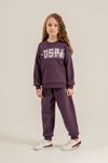 4-14 Yaş Lisanslı Us Polo Assn Kız Çocuk Takım-Mor