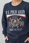 4-14 Yaş Lisanslı Us Polo Assn Erkek Çocuk Takım-Lacivert