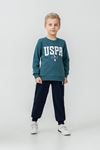 4-14 Yaş Lisanslı Us Polo Assn Erkek Çocuk Takım-Petrol