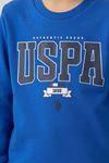 4-14 Yaş Lisanslı Us Polo Assn Erkek Çocuk Takım-Saks