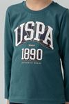 4-14 Yaş Lisanslı Us Polo Assn Erkek Çocuk Takım-Petrol