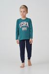 4-14 Yaş Lisanslı Us Polo Assn Erkek Çocuk Takım-Petrol