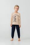 4-14 Yaş Lisanslı Us Polo Assn Erkek Çocuk Takım-Latte
