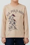 4-14 Yaş Lisanslı Us Polo Assn Erkek Çocuk Takım-Latte