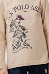 4-14 Yaş Lisanslı Us Polo Assn Erkek Çocuk Takım-Latte