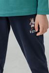 4-14 Yaş Lisanslı Us Polo Assn Erkek Çocuk Takım-Petrol