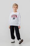4-15 Yaş Lisanslı Us Polo Assn Erkek Çocuk Takım-Ekru