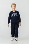 4-14 Yaş Lisanslı Us Polo Assn Erkek Çocuk Takım-Lacivert