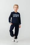4-14 Yaş Lisanslı Us Polo Assn Erkek Çocuk Takım-Lacivert