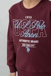 4-14 Yaş Lisanslı Us Polo Assn Erkek Çocuk Takım-Bordo