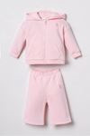 6-36 Ay Lisanslı Us Polo Assn Kız Bebek Takım-Şeker Pembe