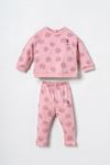 6-36 Ay Lisanslı Us Polo Assn Kız Bebek Takım-Pembe