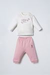 6-36 Ay Lisanslı Us Polo Assn Kız Bebek 3'Lü Takım-Pembe