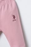 6-36 Ay Lisanslı Us Polo Assn Kız Bebek 3'Lü Takım-Pembe