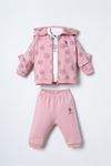 6-36 Ay Lisanslı Us Polo Assn Kız Bebek 3'Lü Takım-Pembe