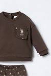 6-36 Ay Lisanslı Us Polo Assn Kız Bebek Takım-Kahverengi