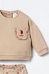 6-36 Ay Lisanslı Us Polo Assn Kız Bebek Takım-Latte