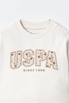 6-36 Ay Lisanslı Us Polo Assn Kız Bebek 3'Lü Takım-Latte
