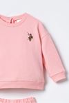 6-36 Ay Lisanslı Us Polo Assn Kız Bebek Takım-Pembe