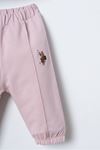 6-36 Ay Lisanslı Us Polo Assn Kız Bebek Takım-Pudra