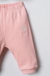 6-36 Ay Lisanslı Us Polo Assn Kız Bebek 3'Lü Takım-Ekru