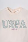 6-36 Ay Lisanslı Us Polo Assn Kız Bebek Takım-Ekru