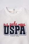 6-36 Ay Lisanslı Us Polo Assn Erkek Bebek Takım-Ekru