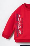 6-36 Ay Lisanslı Us Polo Assn Erkek Bebek Takım-Kırmızı
