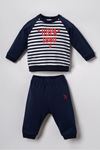 6-36 Ay Lisanslı Us Polo Assn Erkek Bebek Takım-Kırmızı