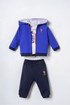 6-36 Ay Lisanslı Us Polo Assn Erkek Bebek 3'Lü Takım-Saks
