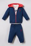 6-36 Ay Lisanslı Us Polo Assn Erkek Bebek 3'Lü Takım-Lacivert