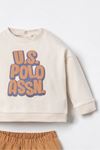 6-36 Ay Lisanslı Us Polo Assn Erkek Bebek Takım-Latte