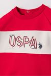 6-36 Ay Lisanslı Us Polo Assn Erkek Bebek Takım-Kırmızı