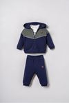 6-36 Ay Lisanslı Us Polo Assn Erkek Bebek 3'Lü Takım-Lacivert