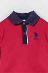 6-36 Ay Lisanslı Us Polo Assn Erkek Bebek Takım-Kırmızı
