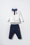 6-36 Ay Lisanslı Us Polo Assn Erkek Bebek Takım-Ekru