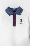 6-36 Ay Lisanslı Us Polo Assn Erkek Bebek Takım-Ekru