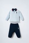 6-36 Ay Lisanslı Us Polo Assn Erkek Bebek Takım-Bebe Mavisi