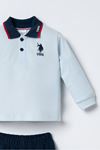 6-36 Ay Lisanslı Us Polo Assn Erkek Bebek Takım-Bebe Mavisi