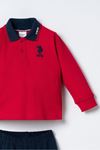 6-36 Ay Lisanslı Us Polo Assn Erkek Bebek Takım-Kırmızı