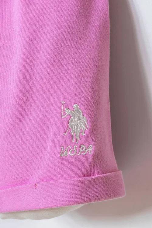 6-36 Ay Lisanslı Us Polo Assn Kız Bebek Takım-Pembe