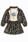 4-8 Yaş Helena Fleur Kız Çocuk 3'Lü Takım-İndigo