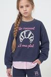 4-9 Yaş Rana Plait Kız Çocuk Takım-İndigo