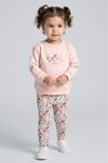 1-4 Yaş Stella Girl Kız Çocuk Takım-Pudra
