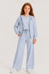 9-15 Yaş Luxery Colorce Kız Çocuk 3'Lü Takım-Bebe Mavisi